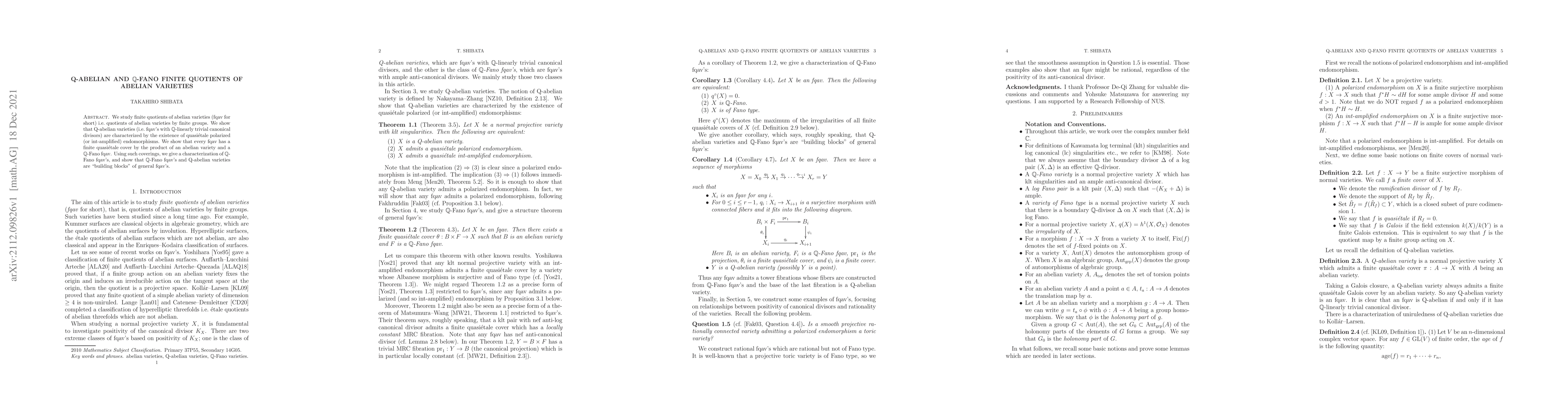 Thumbnail for Q-abelian and $\mathbb Q$-Fano finite quotients of abelian varieties