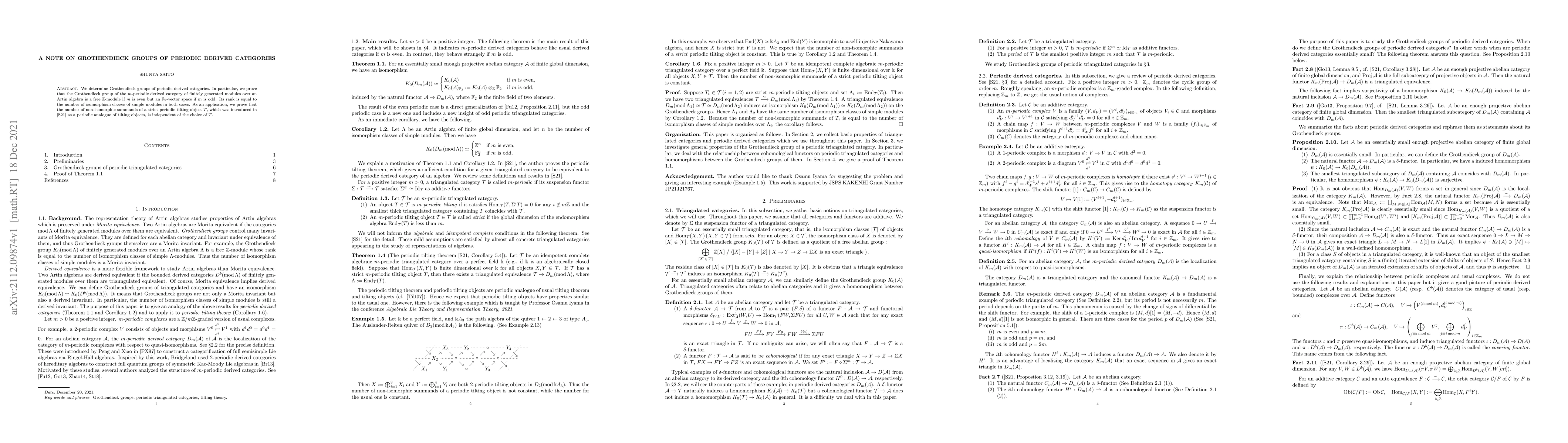 Thumbnail for A note on Grothendieck groups of periodic derived categories