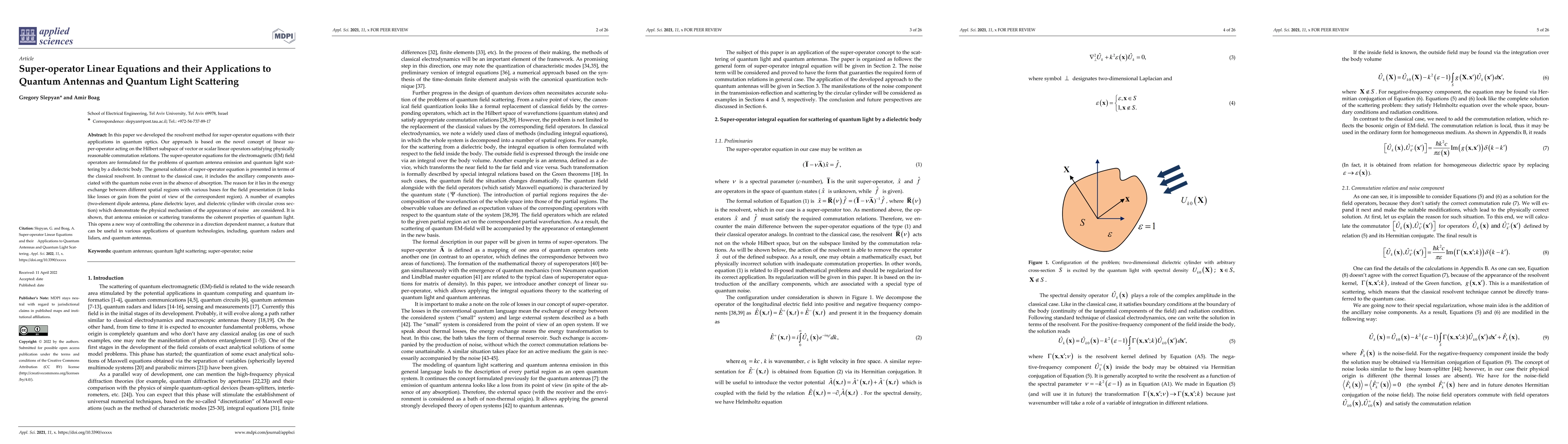 Thumbnail for Super-operator Linear Equations and their Applications to Quantum
  Antennas and Quantum Light Scattering