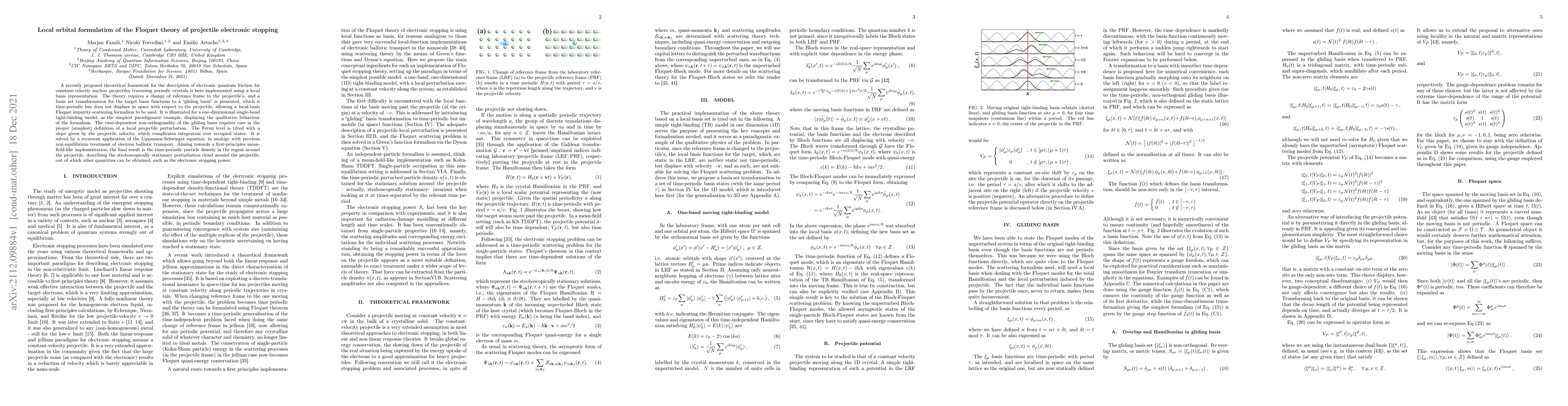 Thumbnail for Local orbital formulation of the Floquet theory of projectile electronic
  stopping