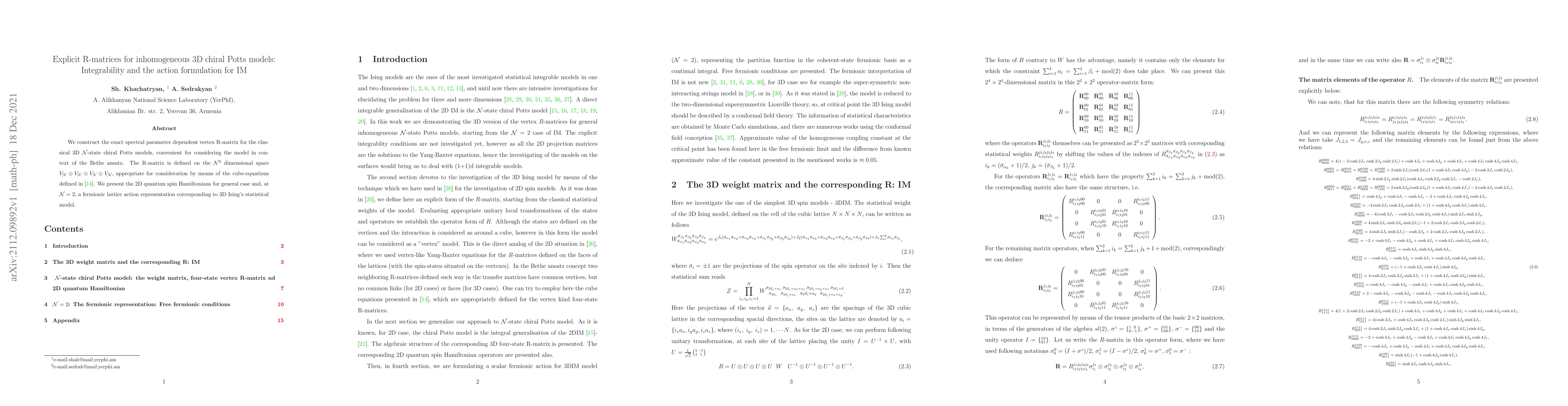 Thumbnail for Explicit R-matrices for inhomogeneous 3D chiral Potts models:
  Integrability and the action formulation for