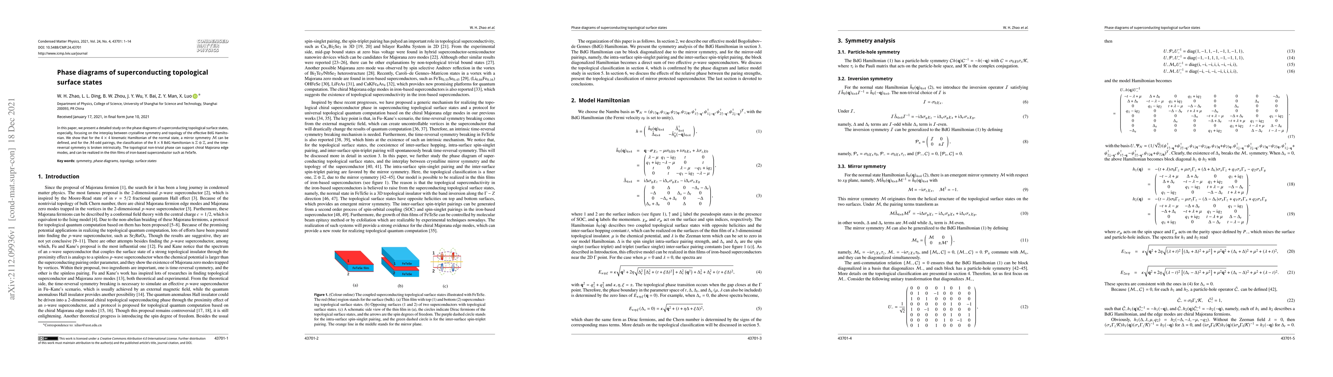 Thumbnail for Phase diagrams of superconducting topological surface states