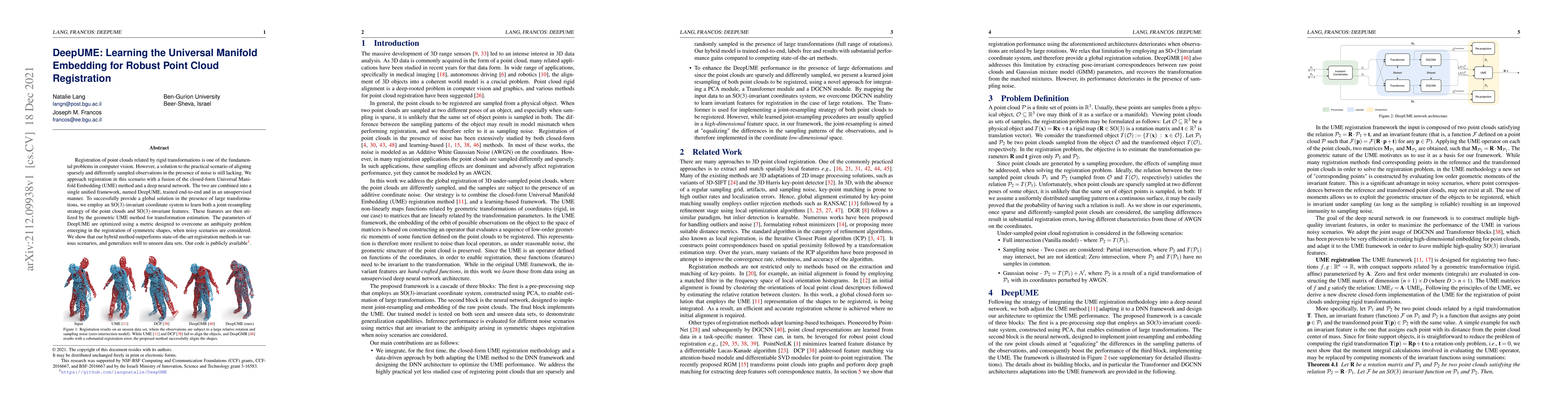 Thumbnail for DeepUME: Learning the Universal Manifold Embedding for Robust Point
  Cloud Registration