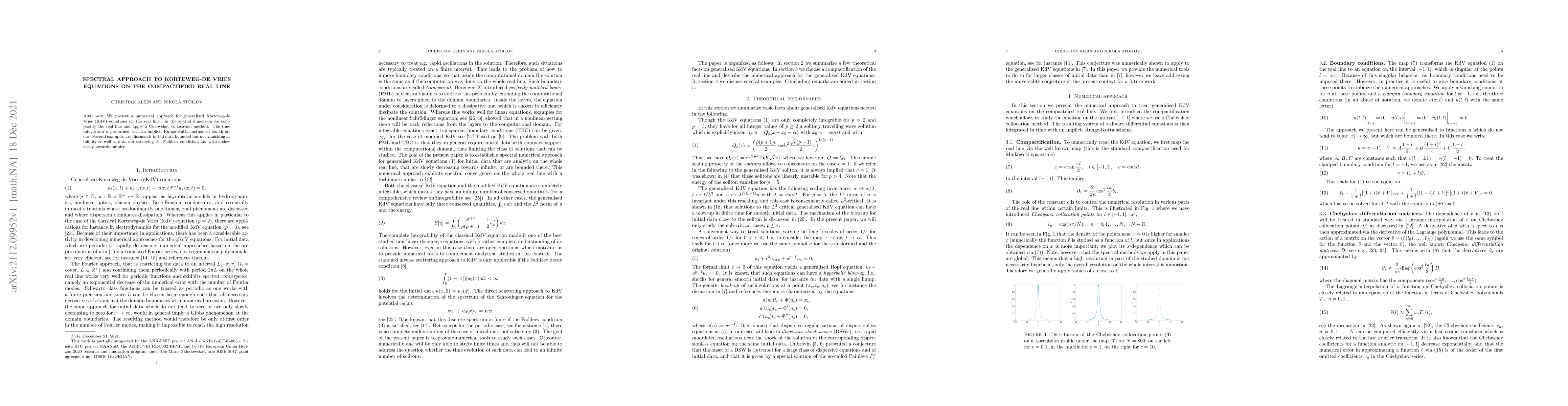 Thumbnail for Spectral approach to Korteweg-de Vries equations on the compactified
  real line
