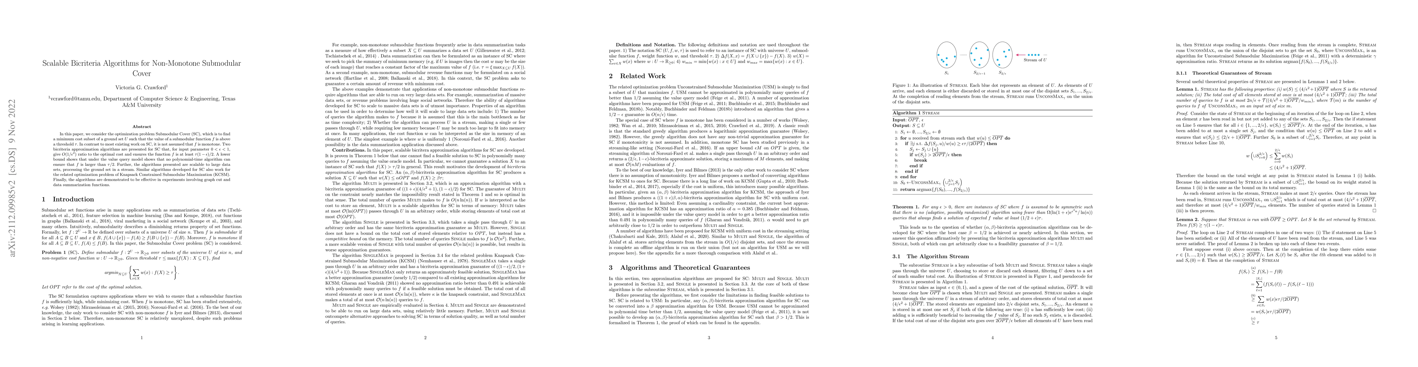 Thumbnail for Scalable Bicriteria Algorithms for Non-Monotone Submodular Cover