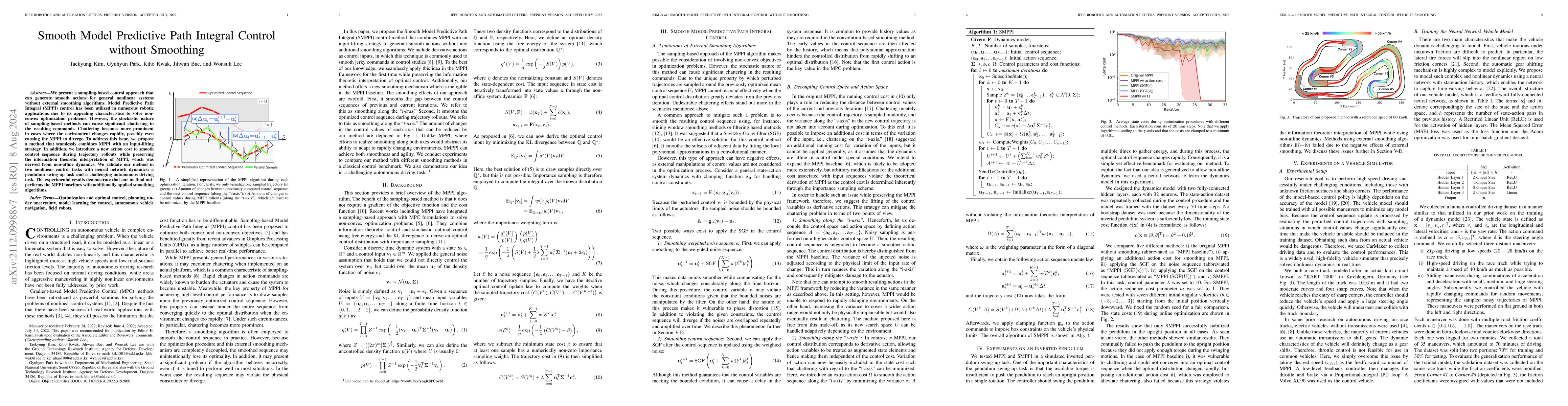 Thumbnail for Smooth Model Predictive Path Integral Control without Smoothing