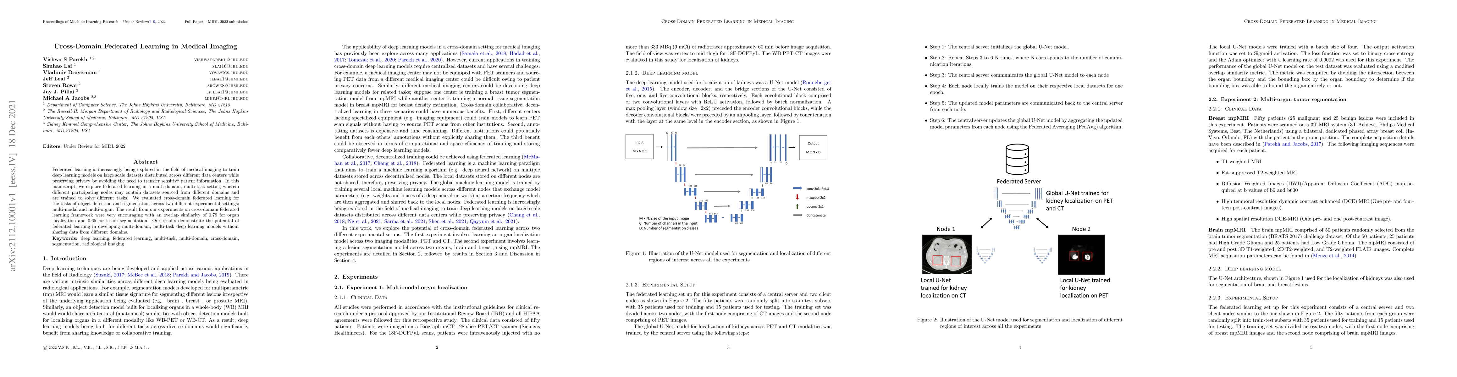 Thumbnail for Cross-Domain Federated Learning in Medical Imaging