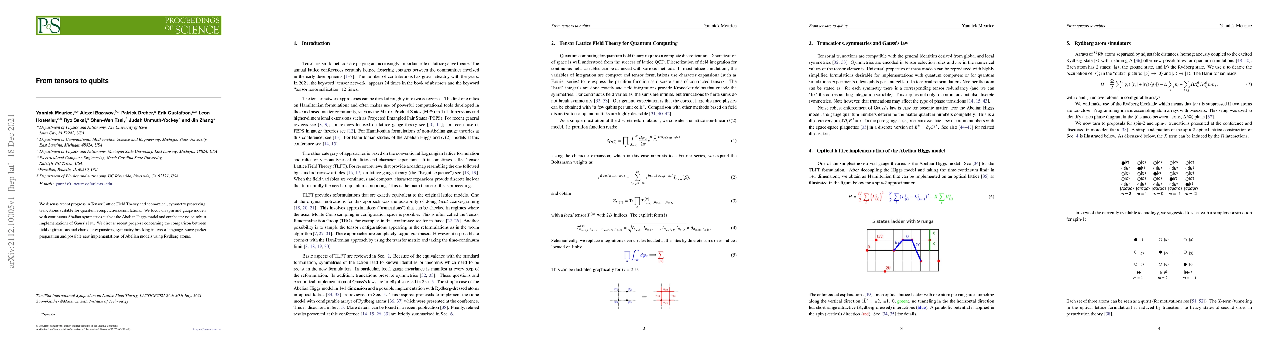 Thumbnail for From tensors to qubits