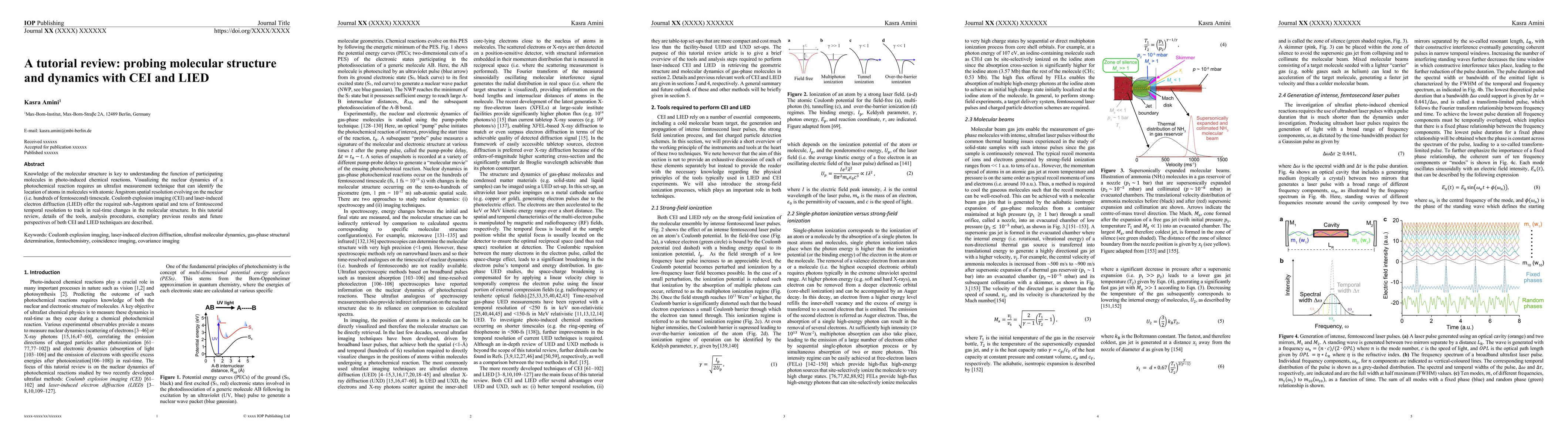 Thumbnail for A tutorial review: probing molecular structure and dynamics with CEI and
  LIED