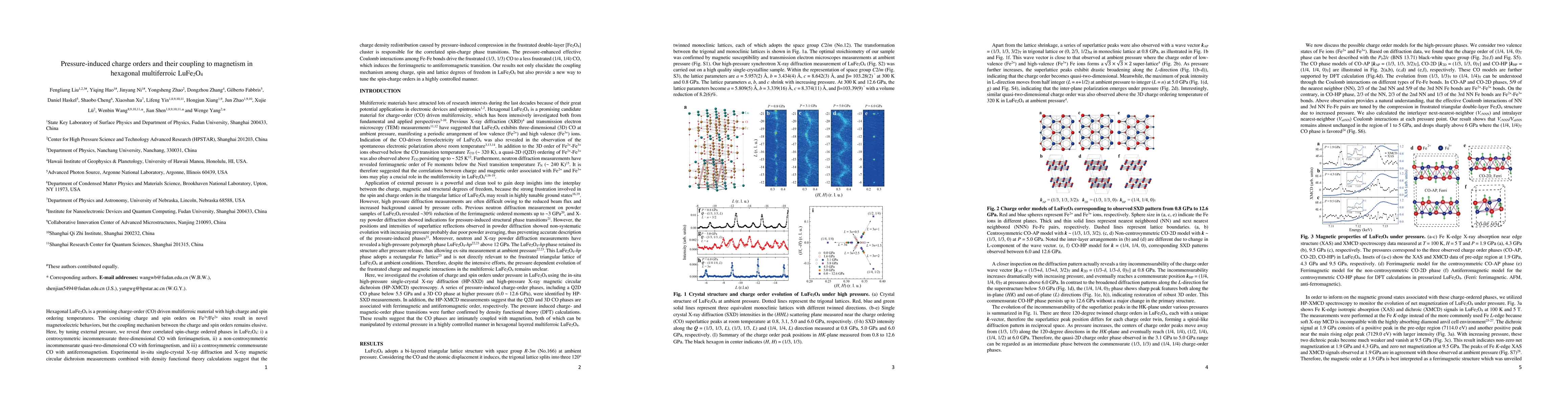 Thumbnail for Pressure-induced charge orders and their coupling to magnetism in
  hexagonal multiferroic LuFe2O4