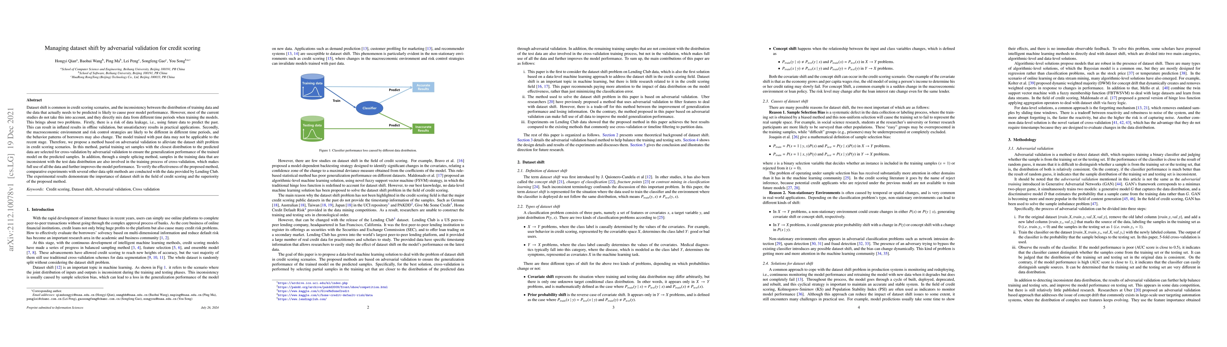 Thumbnail for Managing dataset shift by adversarial validation for credit scoring