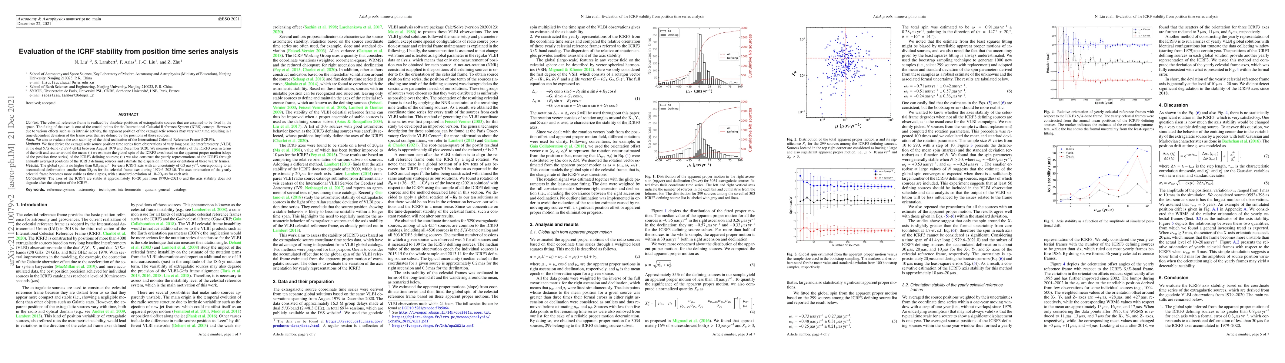 Thumbnail for Evaluation of the ICRF stability from position time series analysis