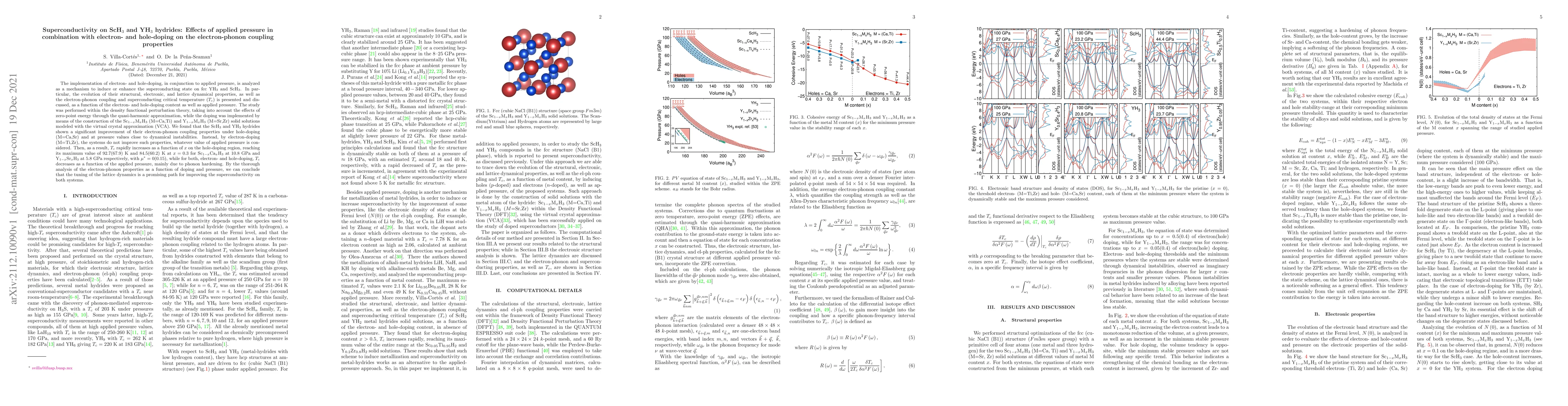 Thumbnail for Superconductivity on ScH$_{3}$ and YH$_{3}$ hydrides: Effects of applied
  pressure in combination with electron- and hole-doping on the electron-phonon
  coupling properties