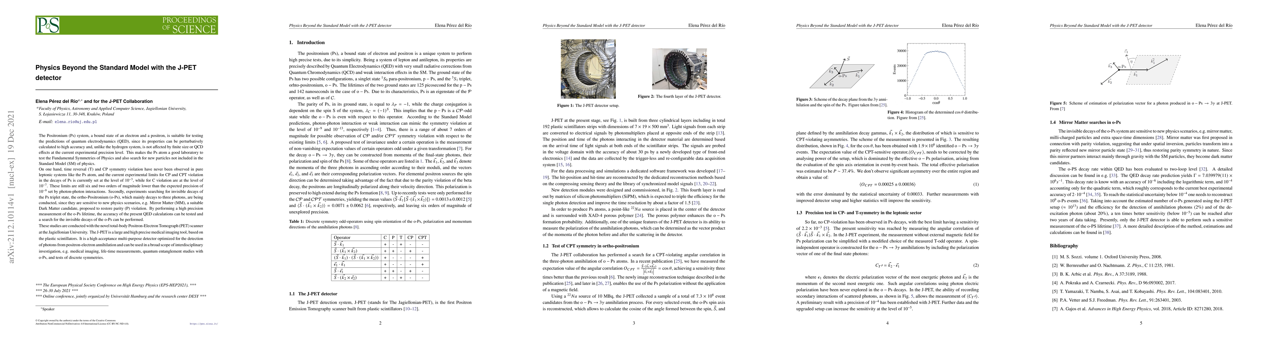 Thumbnail for Physics Beyond the Standard Model with the J-PET detector