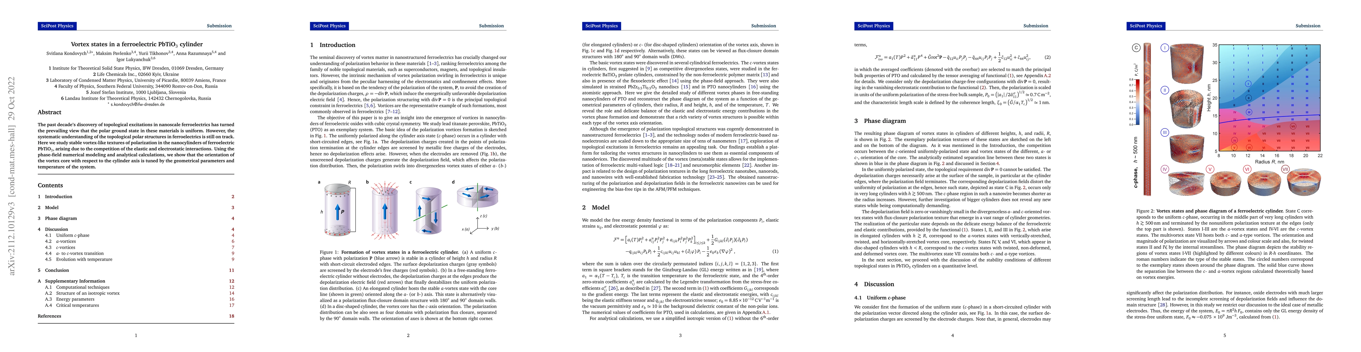 Thumbnail for Vortex states in a PbTiO$_3$ ferroelectric cylinder