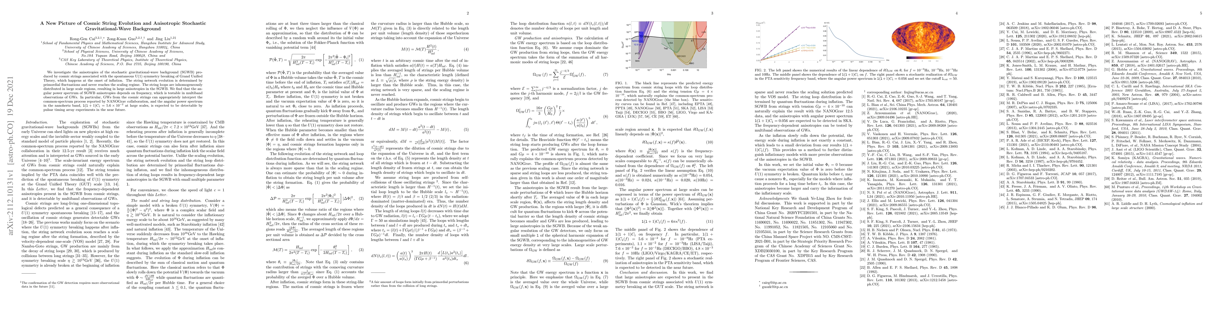 Thumbnail for A New Picture of Cosmic String Evolution and Anisotropic Stochastic
  Gravitational-Wave Background