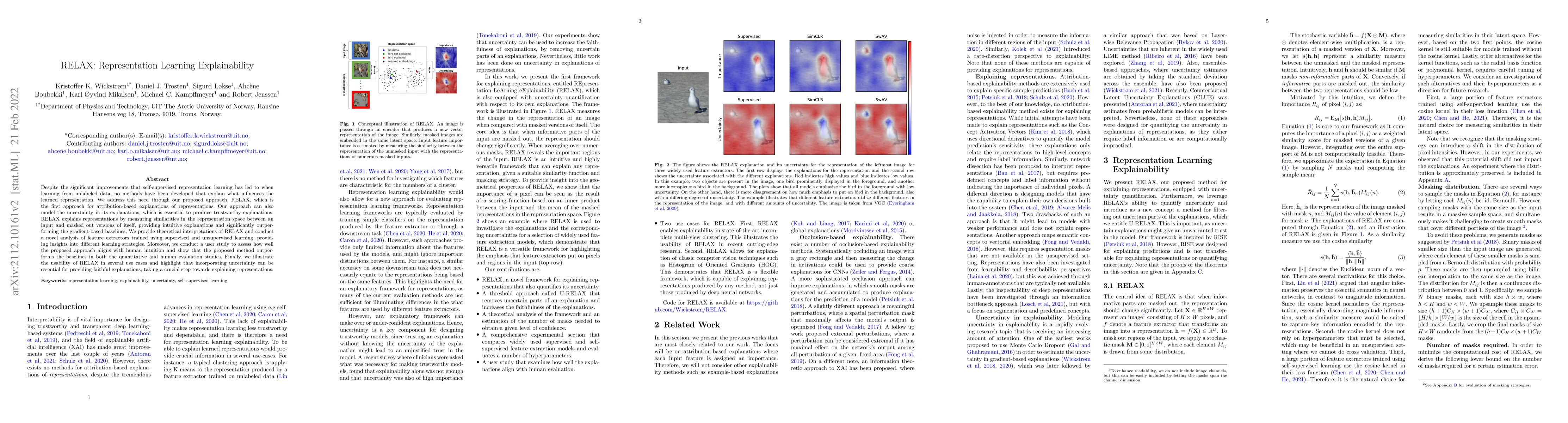 Thumbnail for RELAX: Representation Learning Explainability
