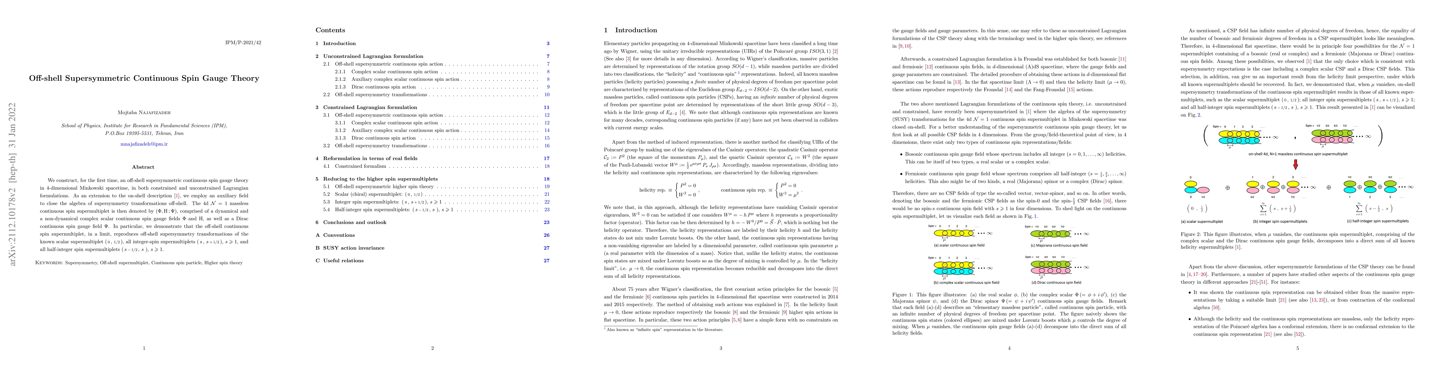 Thumbnail for Off-shell Supersymmetric Continuous Spin Gauge Theory