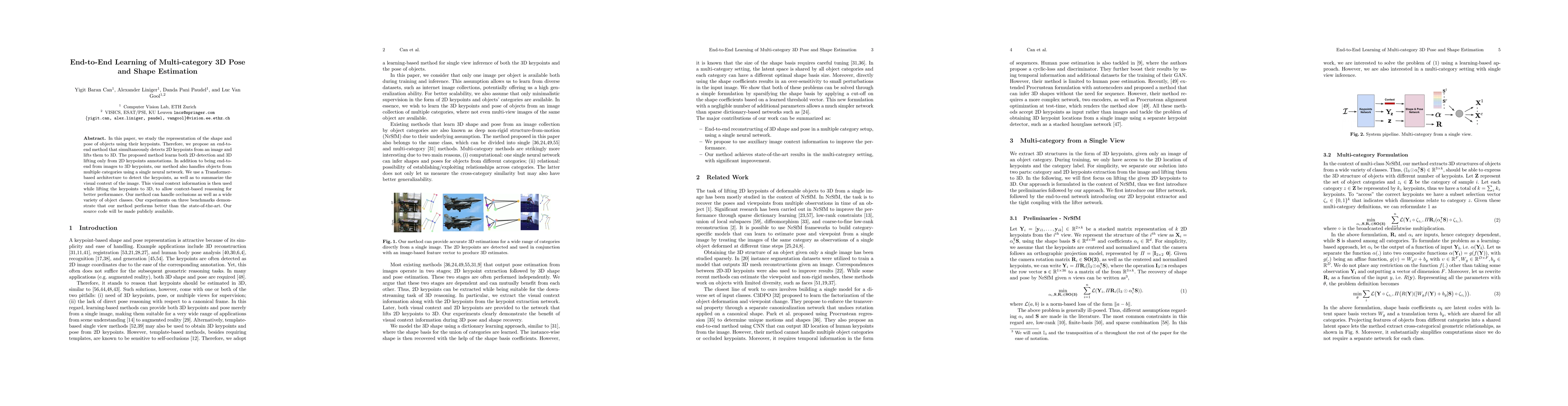 Thumbnail for End-to-End Learning of Multi-category 3D Pose and Shape Estimation