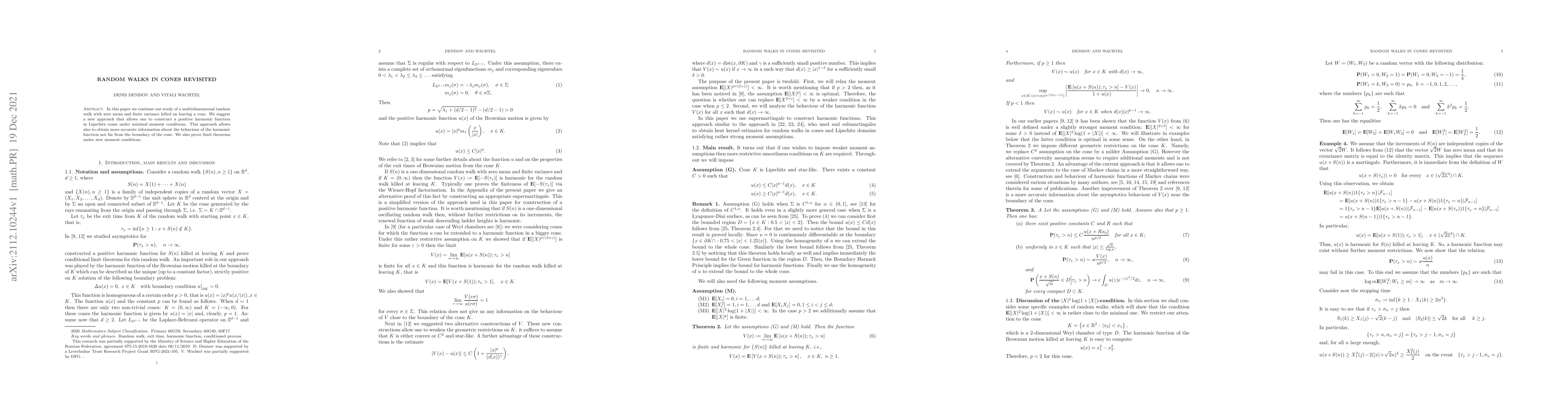 Thumbnail for Random walks in cones revisited