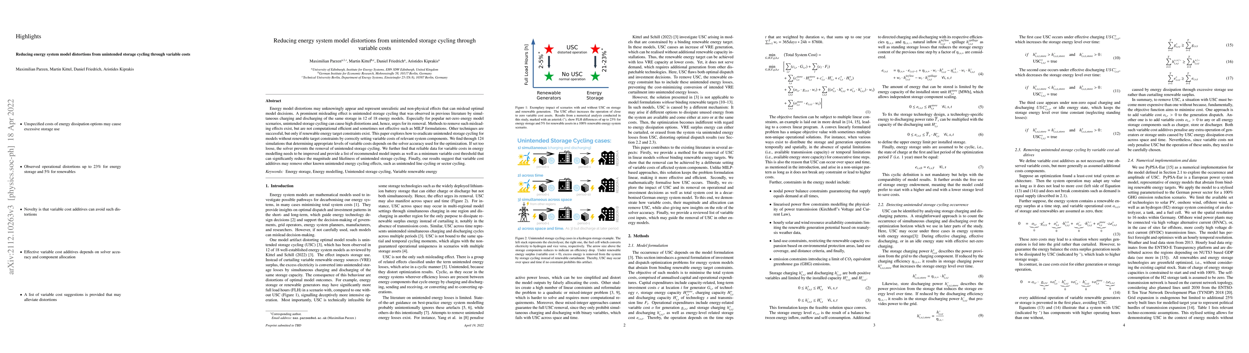 Thumbnail for Reducing energy system model distortions from unintended storage cycling
  through variable costs