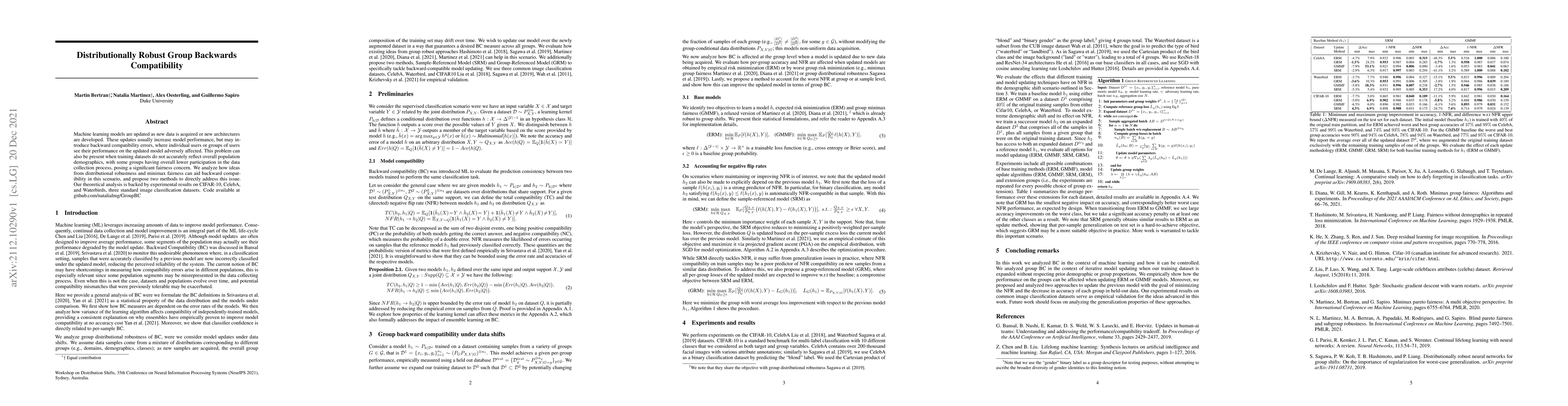 Thumbnail for Distributionally Robust Group Backwards Compatibility