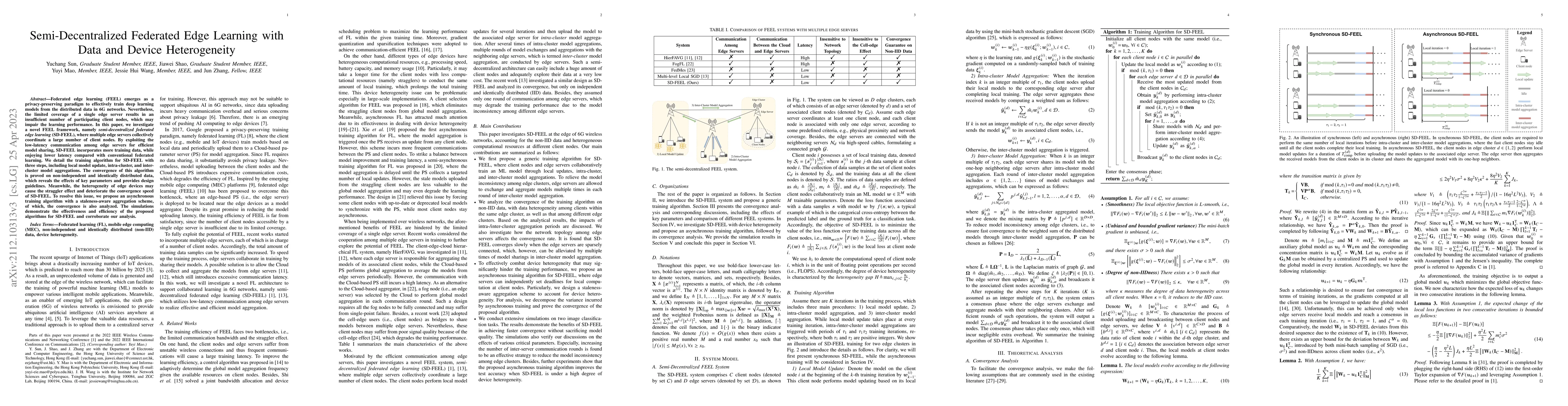 Thumbnail for Semi-Decentralized Federated Edge Learning with Data and Device
  Heterogeneity