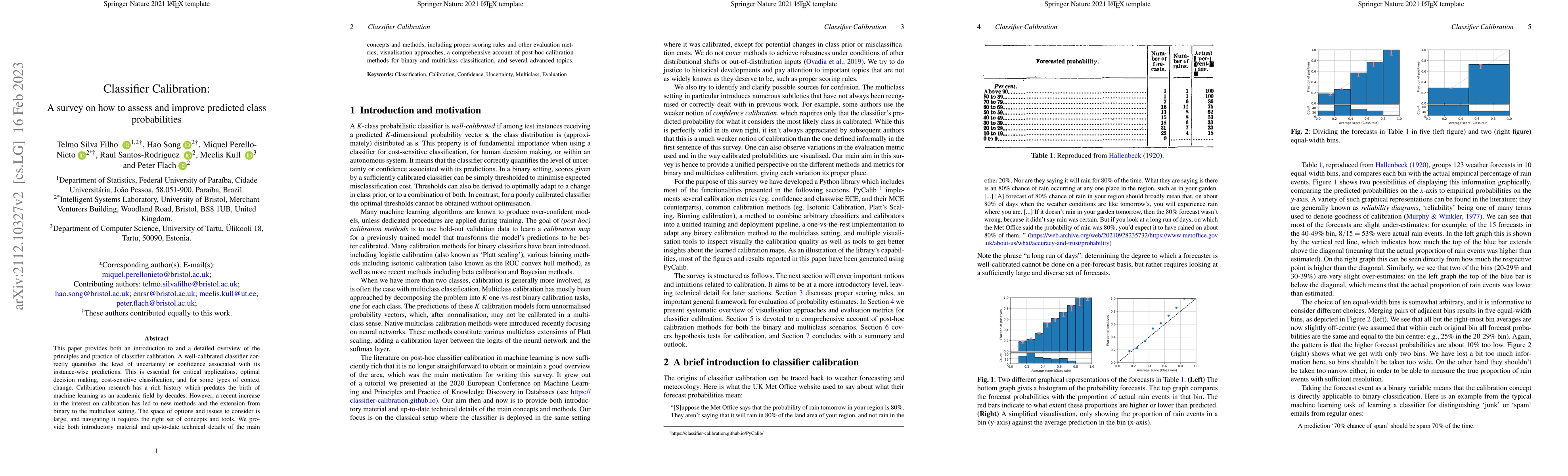 Thumbnail for Classifier Calibration: A survey on how to assess and improve predicted
  class probabilities