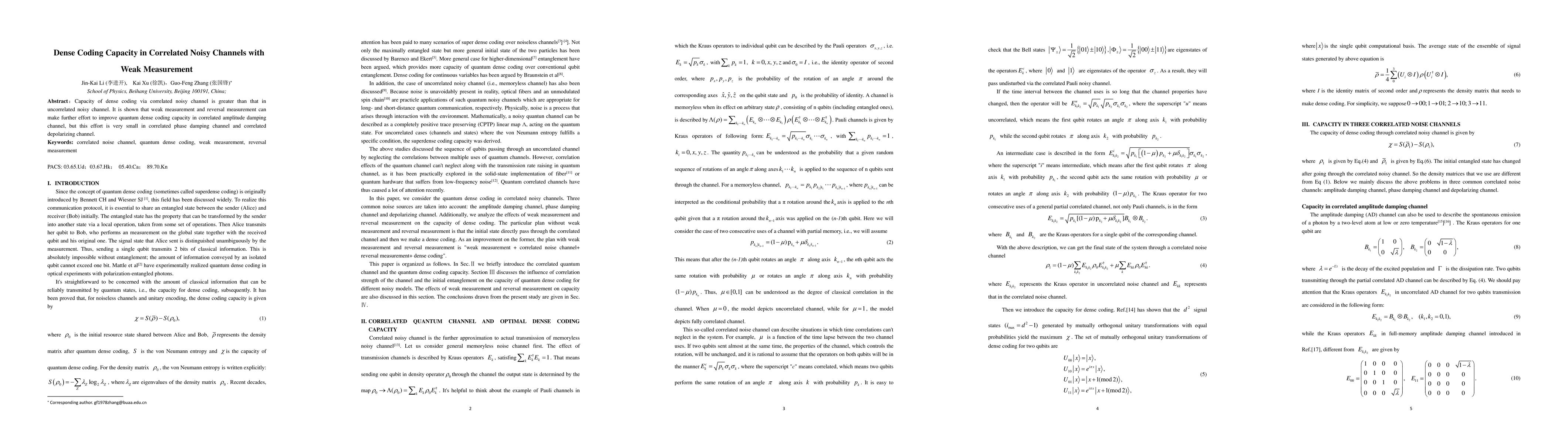 Thumbnail for Dense Coding Capacity in Correlated Noisy Channels with Weak Measurement