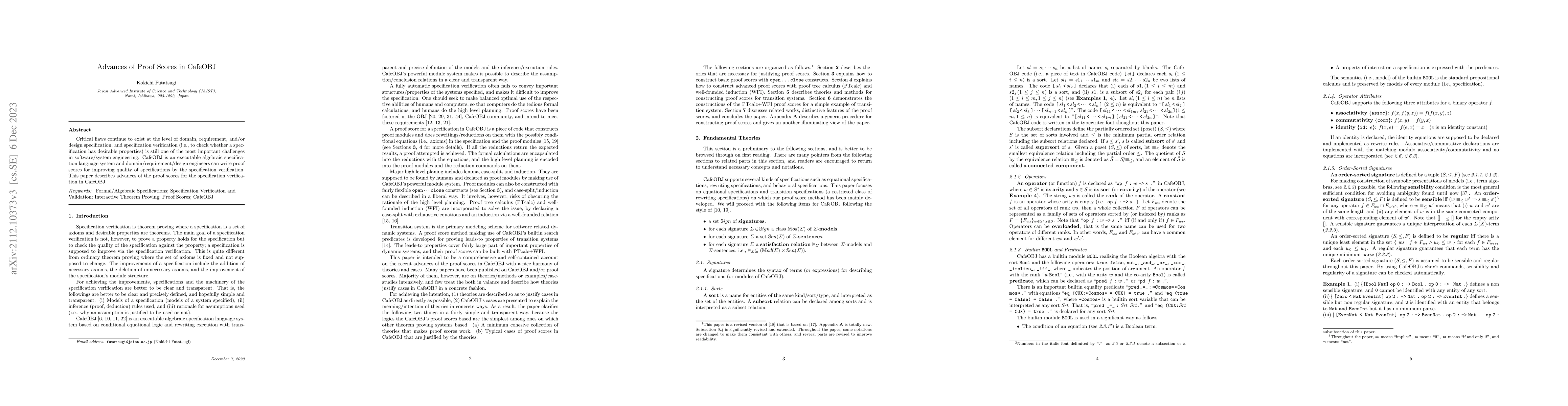 Thumbnail for Advances of Proof Scores in CafeOBJ