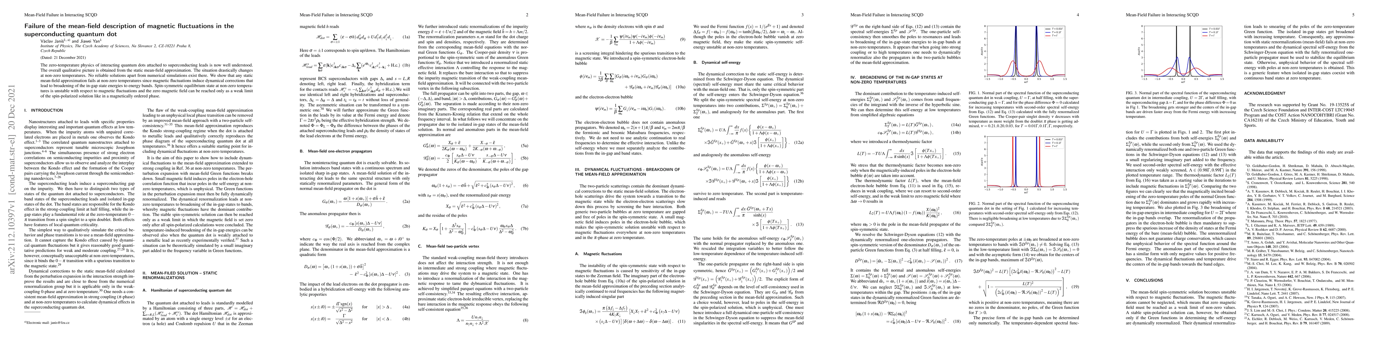 Thumbnail for Failure of the mean-field description of magnetic fluctuations in the
  superconducting quantum dot