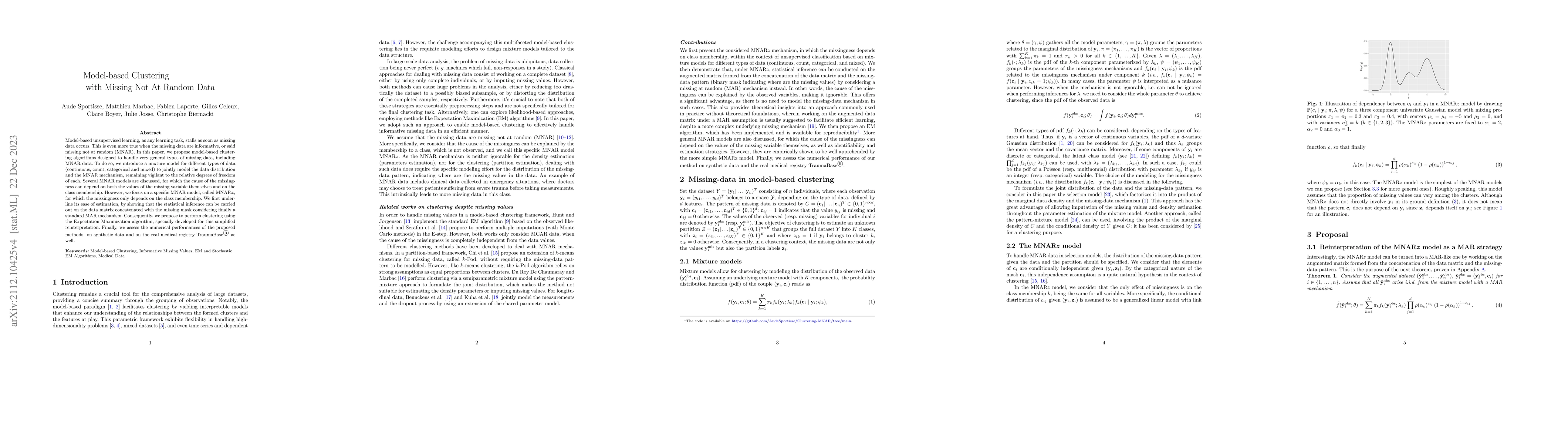 Thumbnail for Model-based Clustering with Missing Not At Random Data