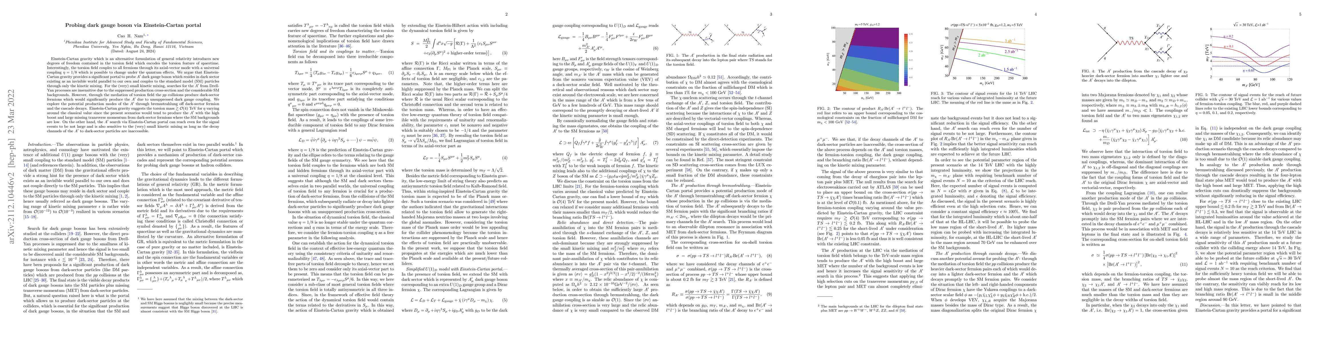 Thumbnail for Probing dark gauge boson via Einstein-Cartan portal
