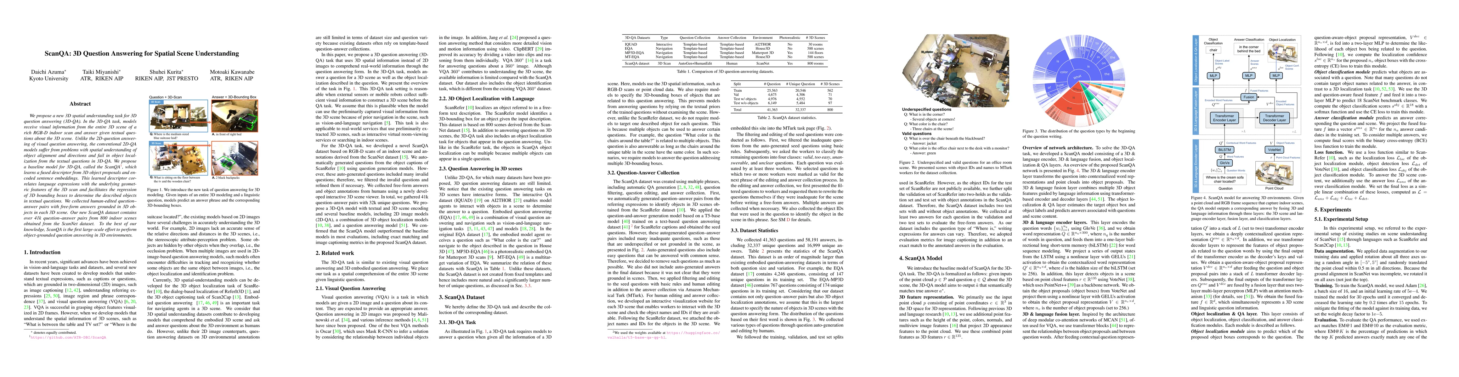 Thumbnail for ScanQA: 3D Question Answering for Spatial Scene Understanding