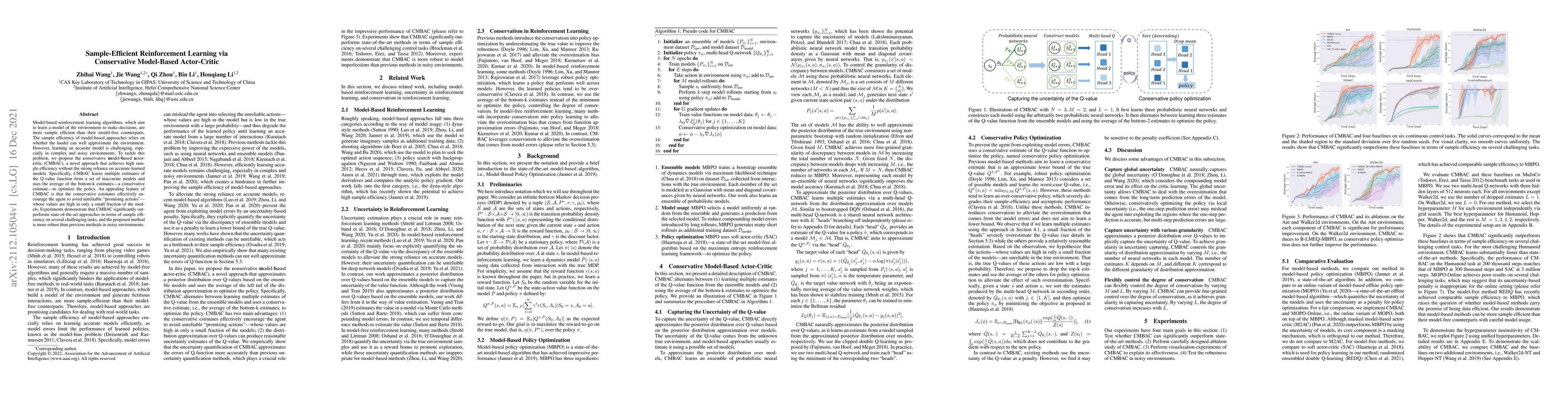 Thumbnail for Sample-Efficient Reinforcement Learning via Conservative Model-Based
  Actor-Critic