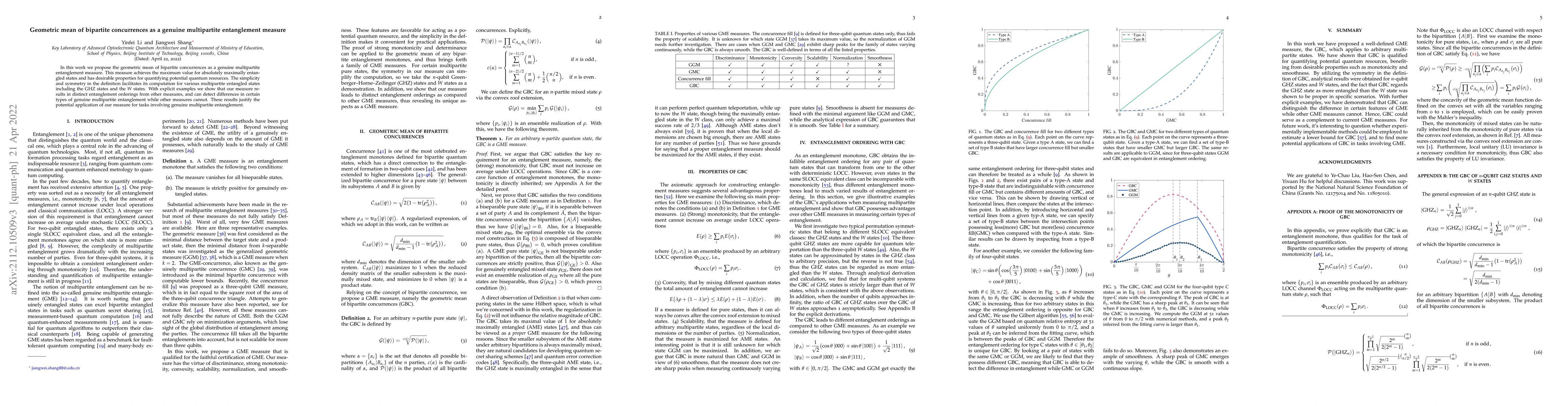 Thumbnail for Geometric mean of bipartite concurrences as a genuine multipartite
  entanglement measure
