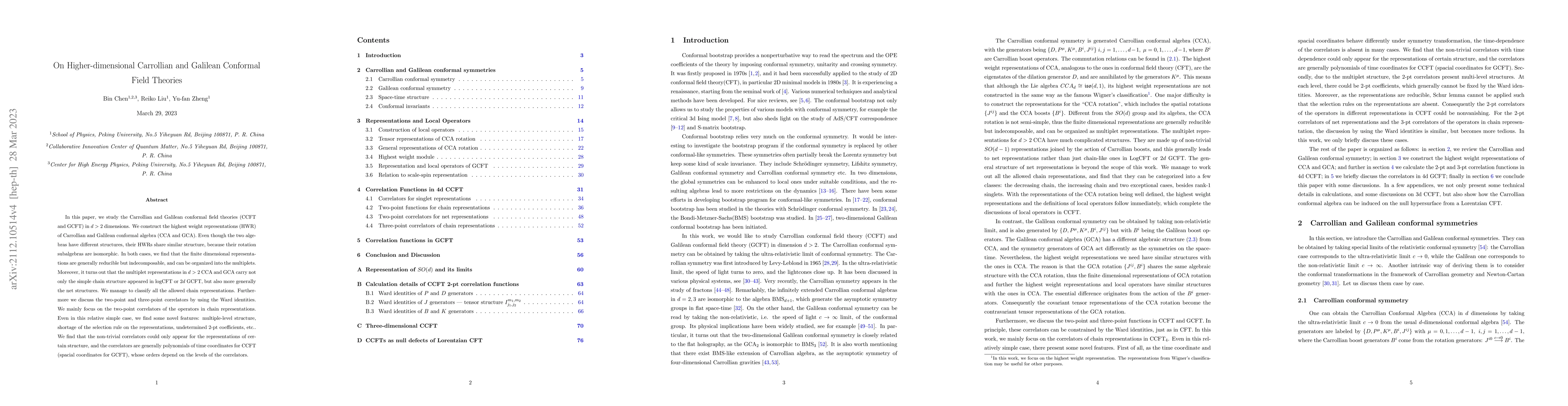 Thumbnail for On Higher-dimensional Carrollian and Galilean Conformal Field Theories