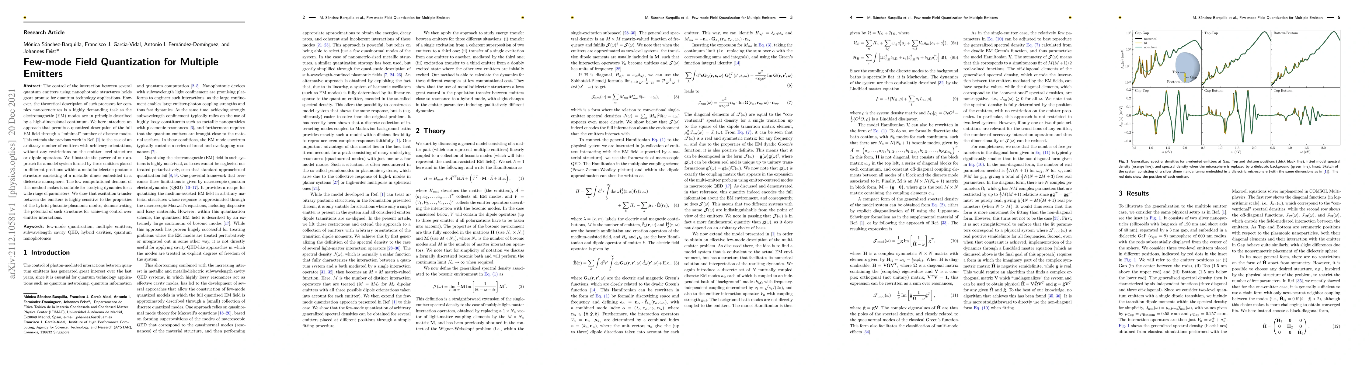 Thumbnail for Few-mode Field Quantization for Multiple Emitters