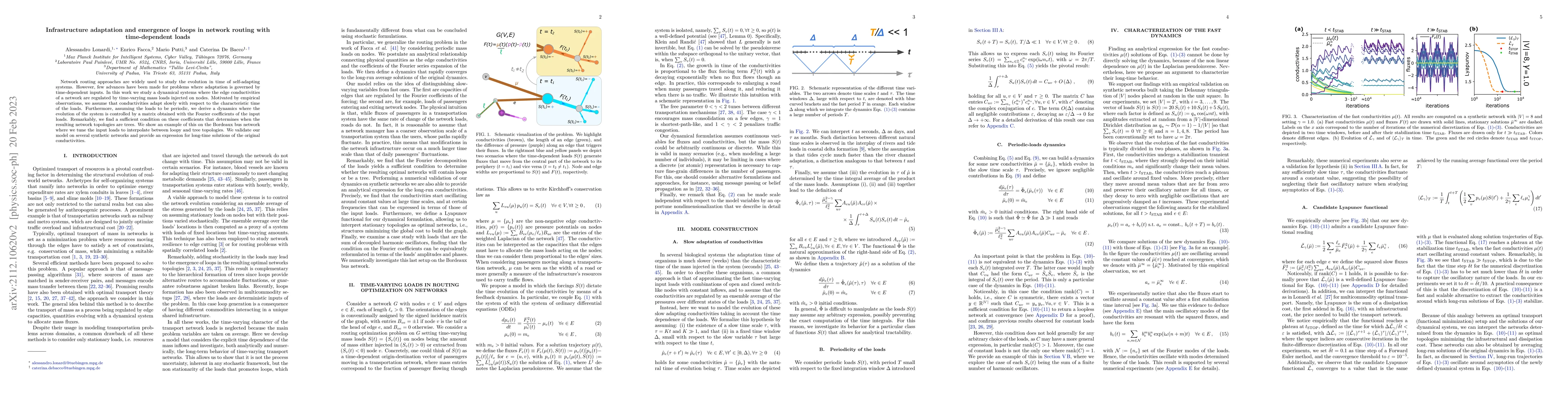Thumbnail for Infrastructure adaptation and emergence of loops in network routing with
  time-dependent loads