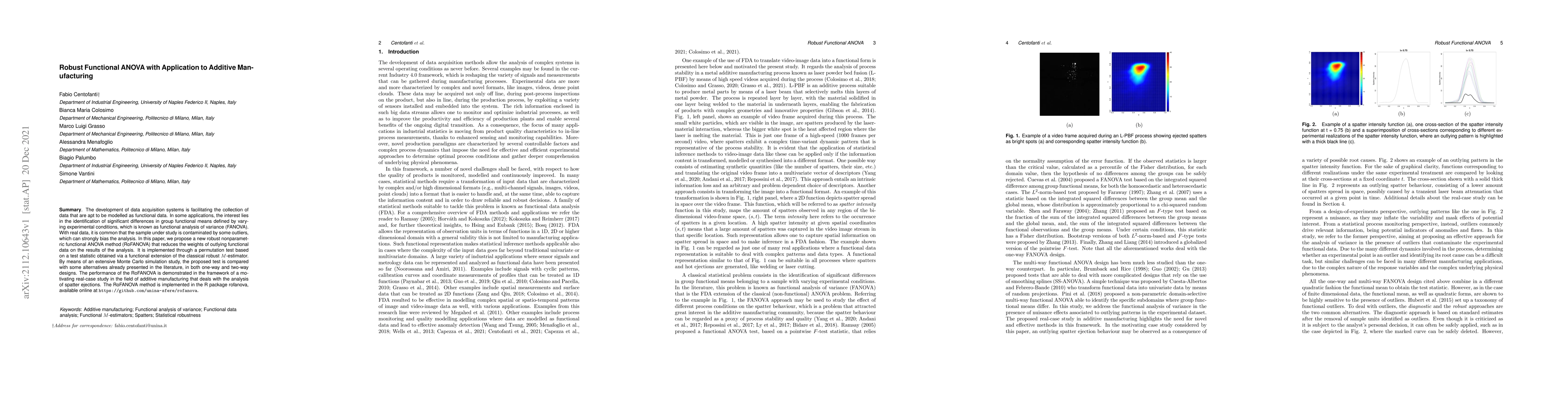 Thumbnail for Robust Functional ANOVA with Application to Additive Manufacturing