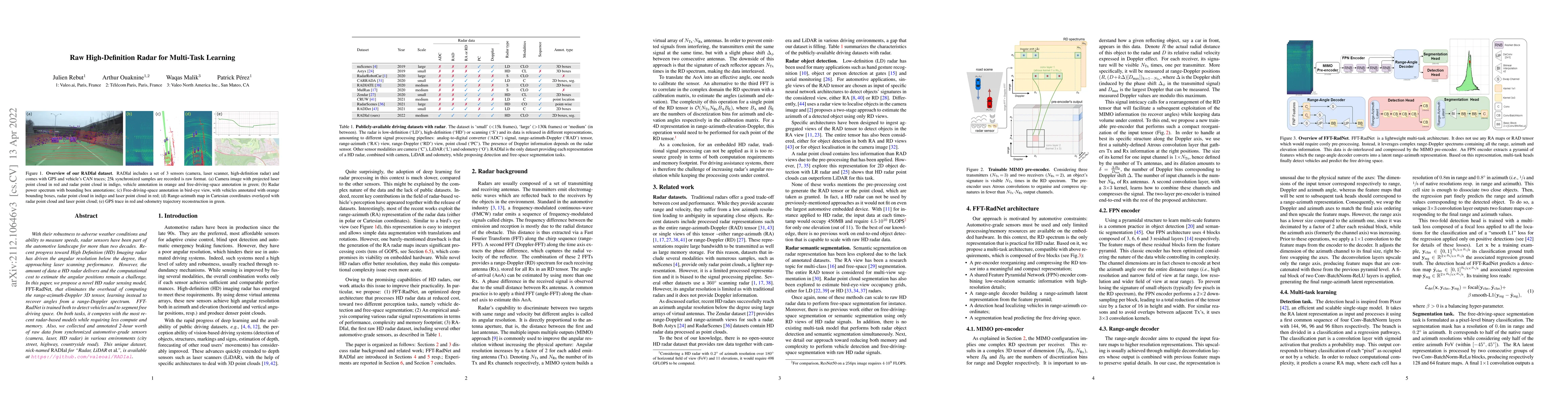 Thumbnail for Raw High-Definition Radar for Multi-Task Learning