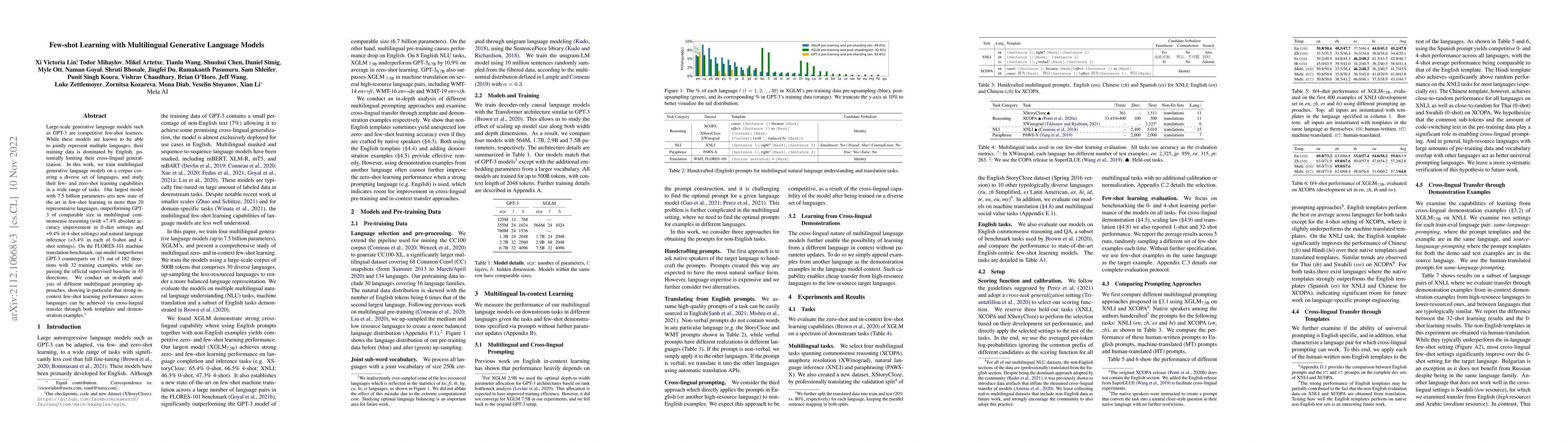 Thumbnail for Few-shot Learning with Multilingual Language Models
