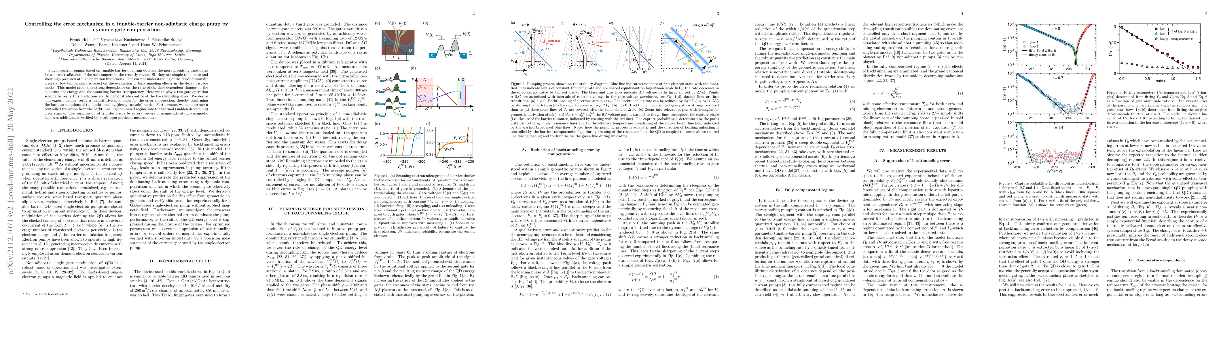 Thumbnail for Controlling the error mechanism in a tunable-barrier non-adiabatic
  charge pump by dynamic gate compensation