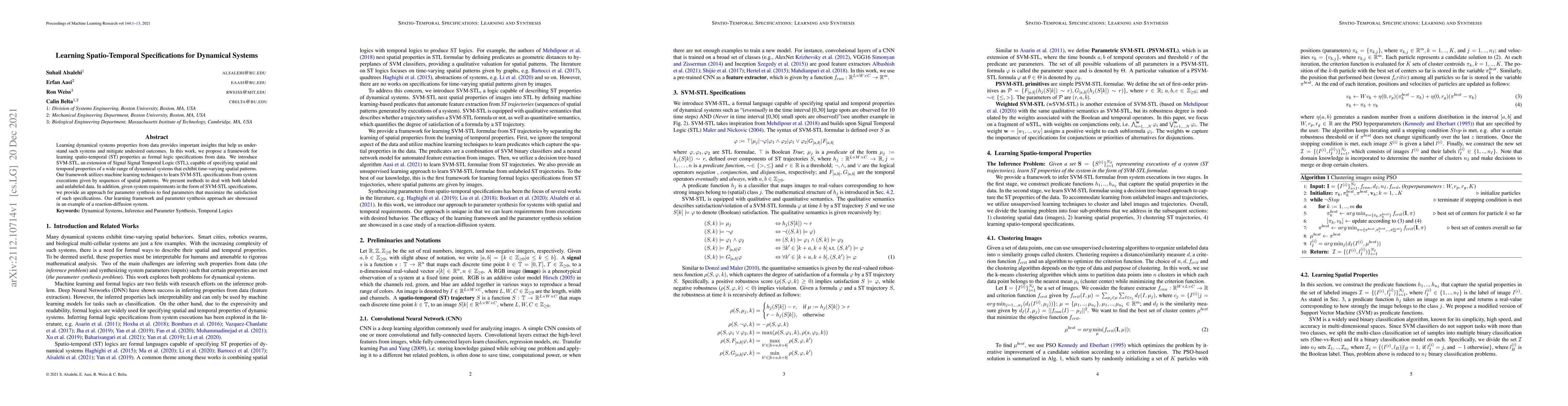 Thumbnail for Learning Spatio-Temporal Specifications for Dynamical Systems