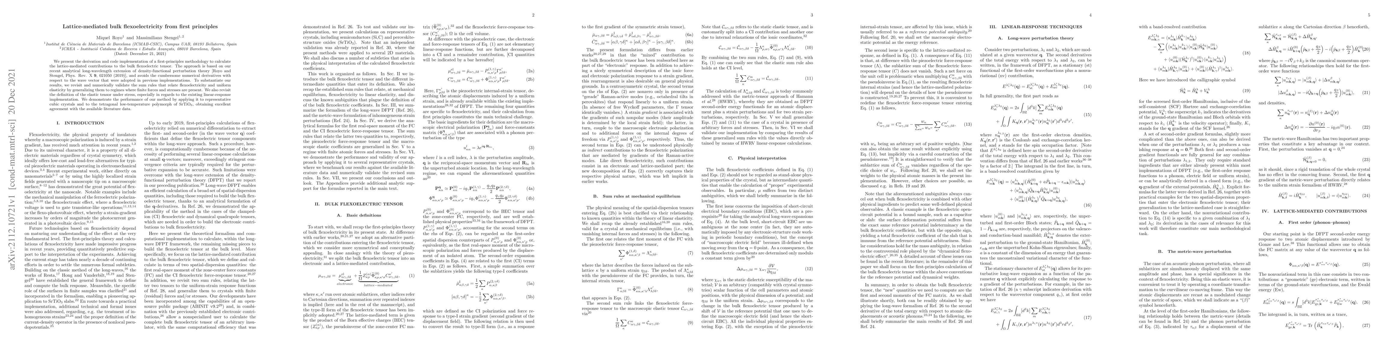Thumbnail for Lattice-mediated bulk flexoelectricity from first principles