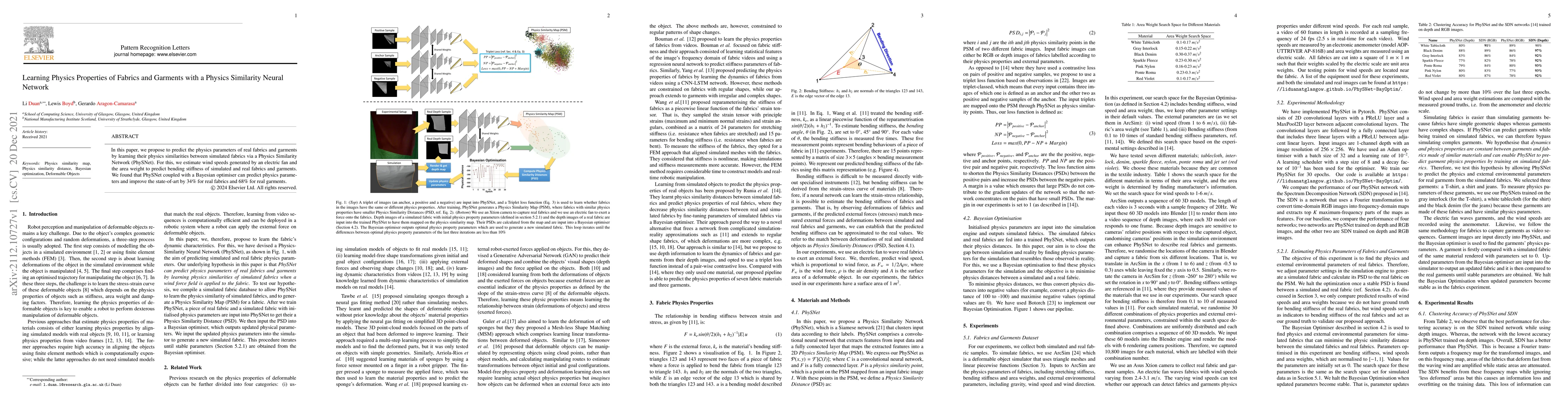 Thumbnail for Learning Physics Properties of Fabrics and Garments with a Physics
  Similarity Neural Network