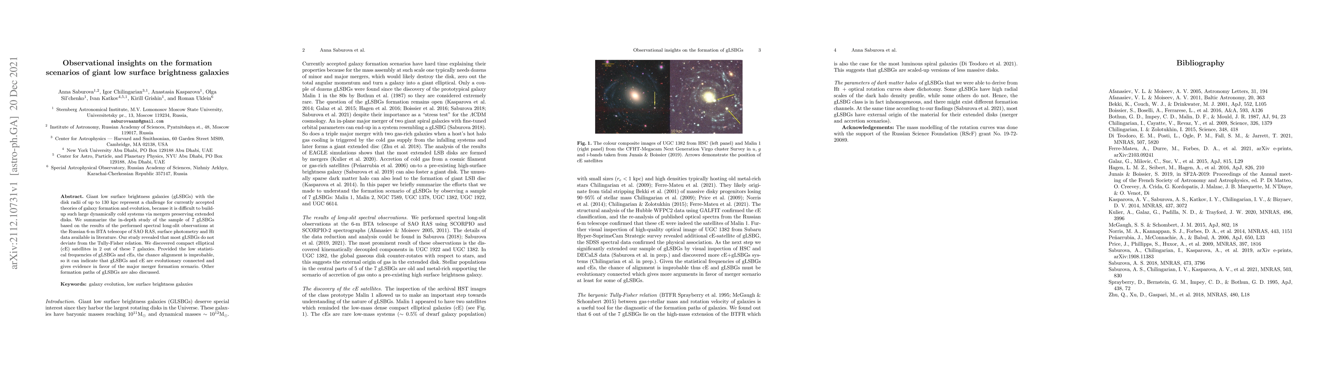 Thumbnail for Observational insights on the formation scenarios of giant low surface
  brightness galaxies
