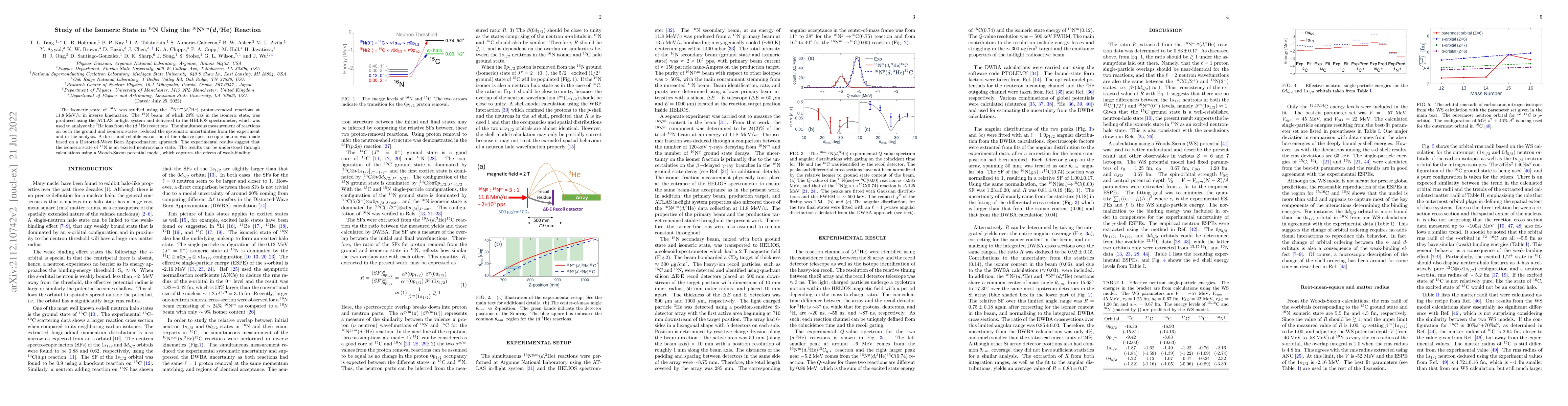 Thumbnail for Study of the Isomeric State in $^{16}$N Using the
  $^{16}$N$^{g,m}$($d$,$^3$He) Reaction