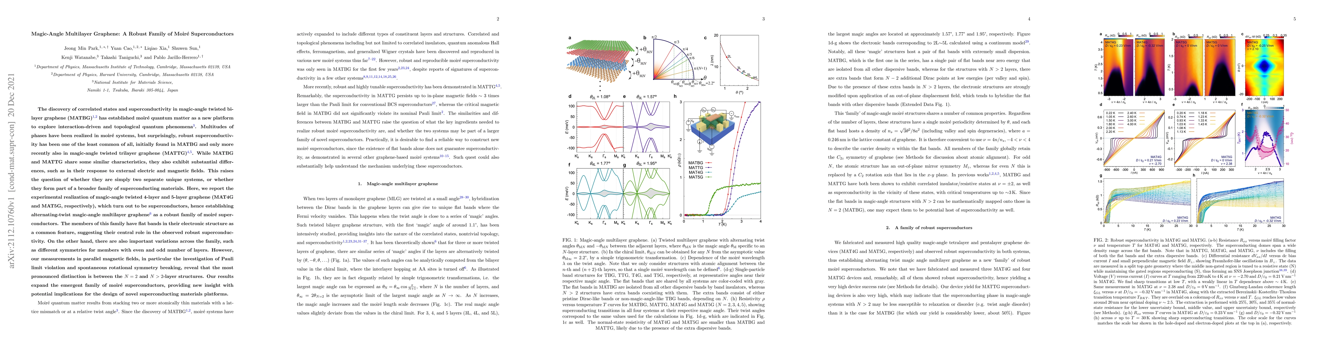 Thumbnail for Magic-Angle Multilayer Graphene: A Robust Family of Moir\'e
  Superconductors