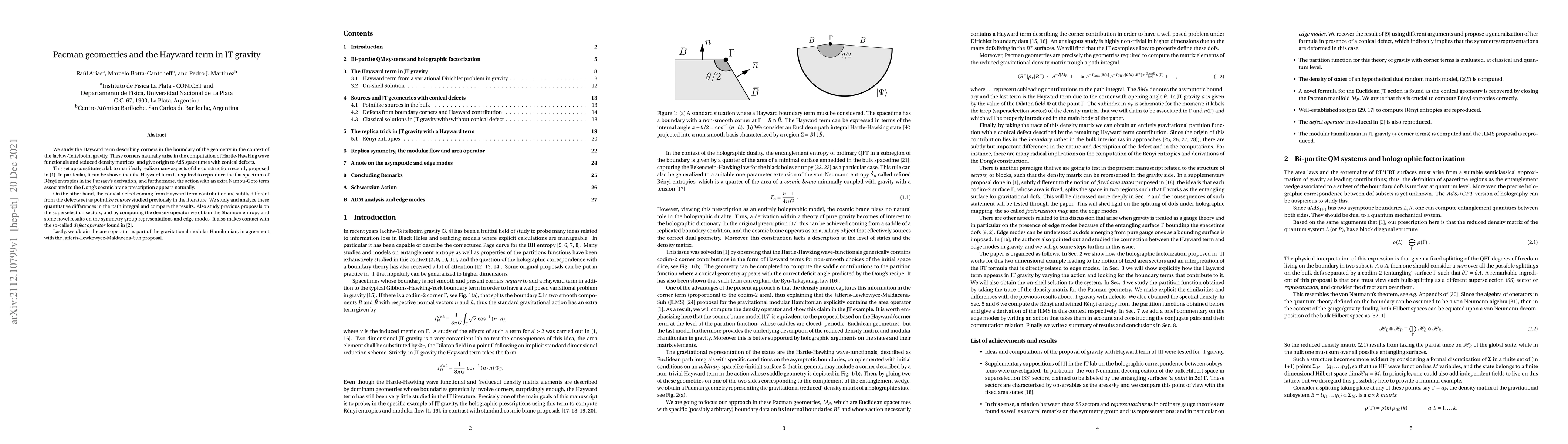 Thumbnail for Pacman geometries and the Hayward term in JT gravity